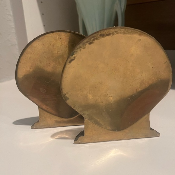 Vintage 1970’s Brass Sea Shell Clam Bookends - Picture 5 of 6